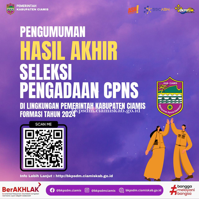 PENGUMUMAN HASIL AKHIR SELEKSI PENGADAAN CPNS FORMASI TAHUN 2024